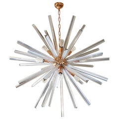 Camer Glass Mid-Century Modern Crystal Murano Chandelier Sputnik, 1982