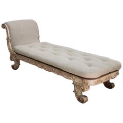 Antique 19th Century Bleached Rosewood Daybed