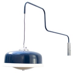 1970s Navy and White Wall Light