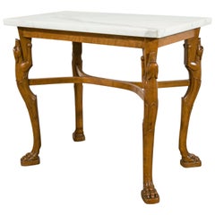 Antique Wood Table in the Pompeian Style, Italy, circa 1920