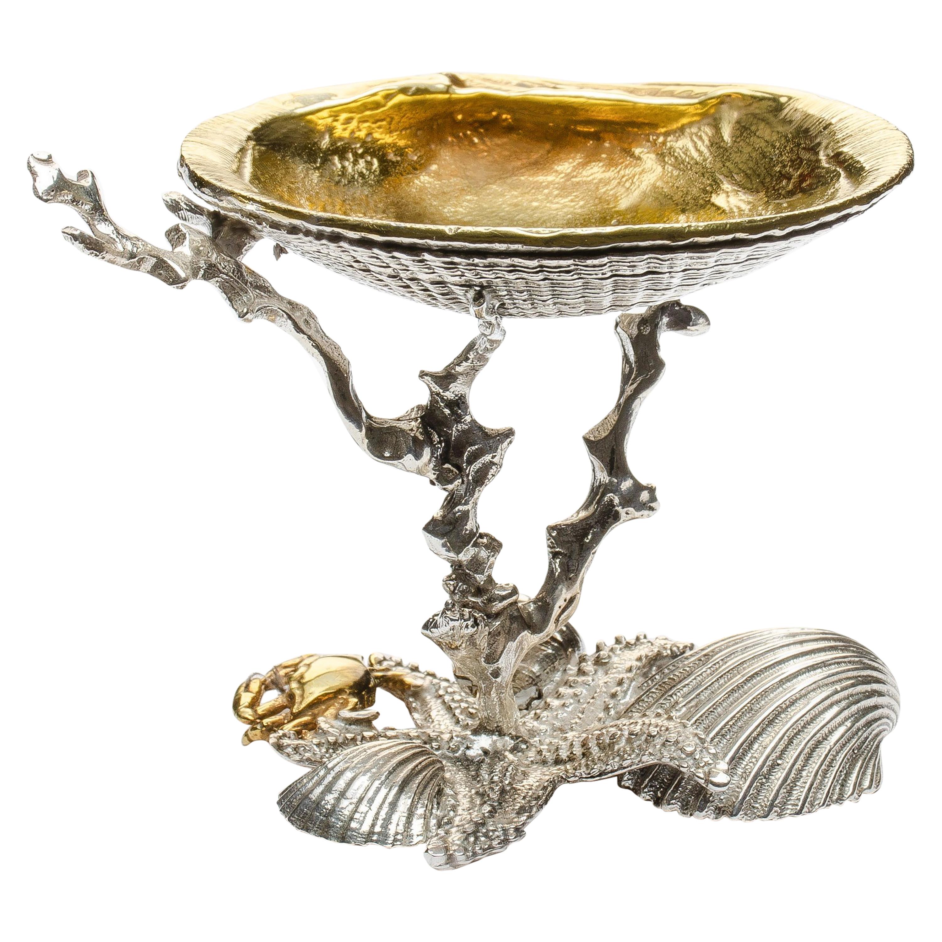 Sterling Silver Salt or Spice Cellar For Sale