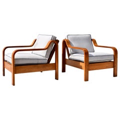 Taylor Ramsey Bentwood Lounge Chairs in the manner of Thonet, Pair