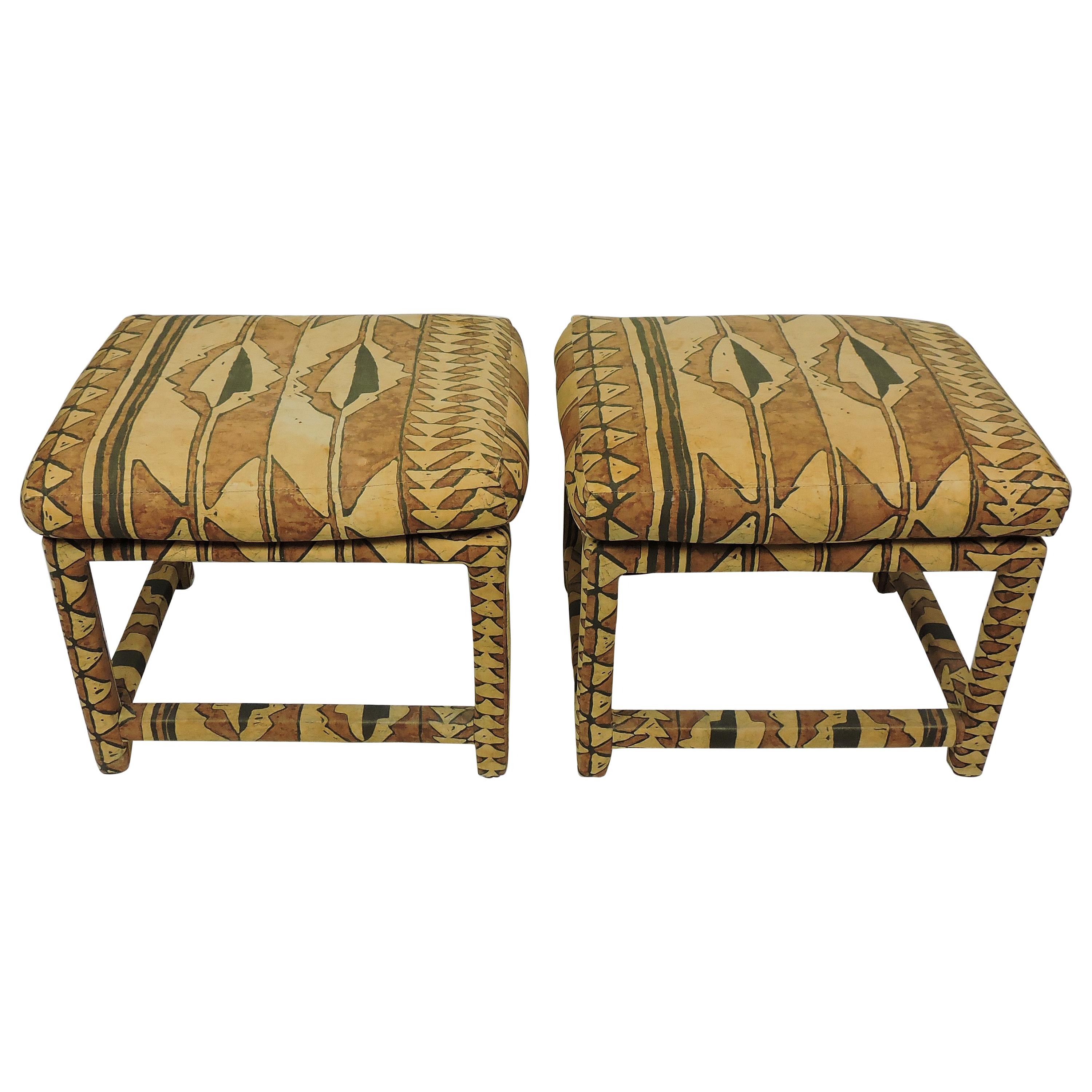 Pair Baughman Mid-Century Modern Parsons Ottomans or Benches for Thayer Coggin