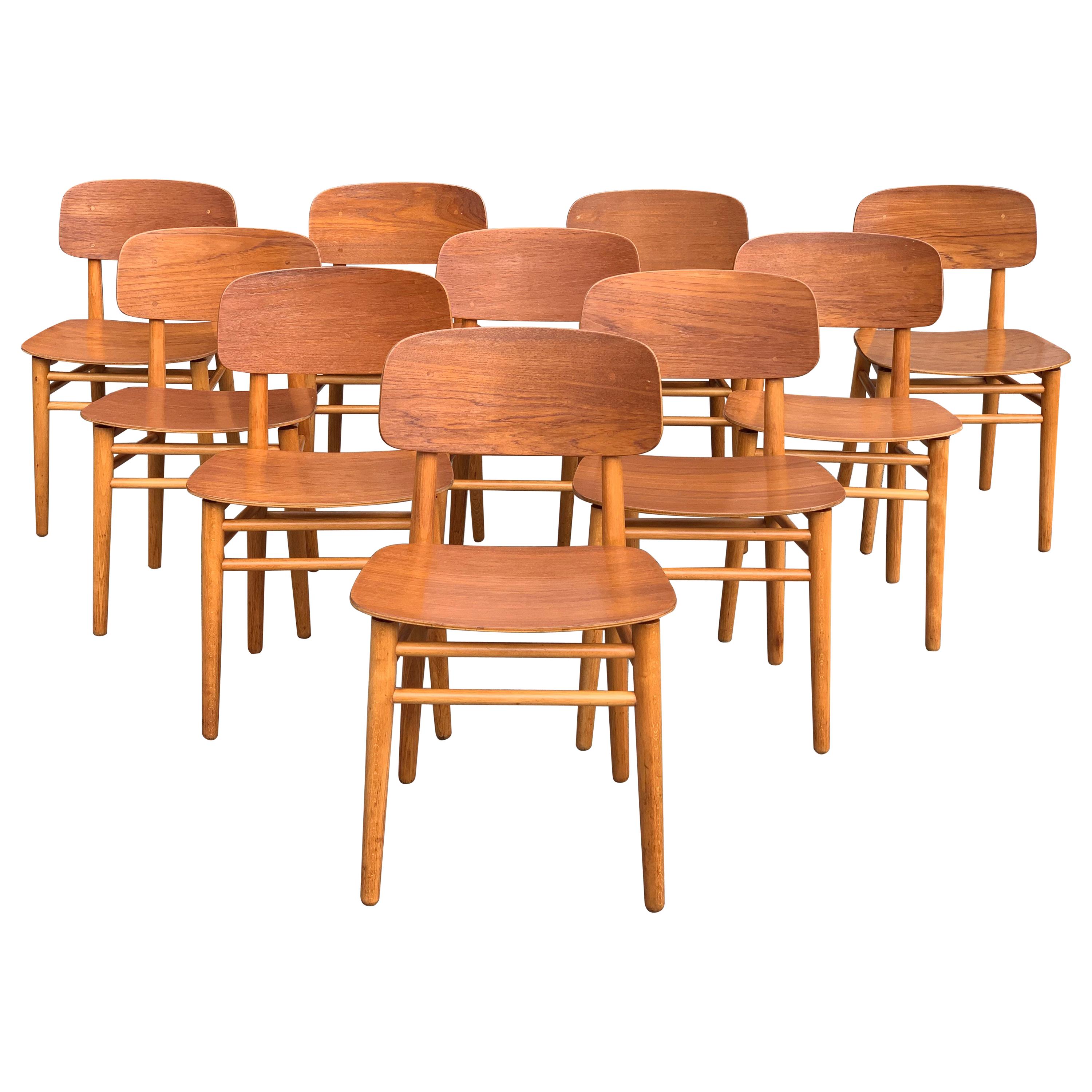 Hans Wegner Teak Dining Chairs Set of Ten for Fritz Hansen 4101, Denmark