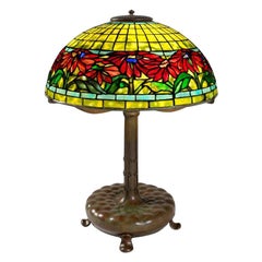 Antique Tiffany Studios New York "Poinsettia" Table Lamp