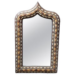 Old Moroccan Arched Camel Bone Mirror, MD26