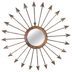 Gilt Iron Arrow Starburst Mirror