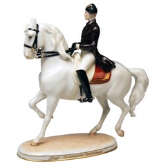 Vienna Augarten Horse Trab Albin Doebrich Model 1592 Spanish Riding School