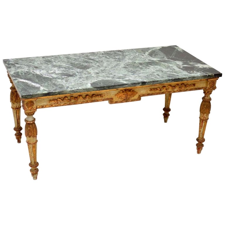 Antique French Marble-Top Coffee Table at 1stDibs