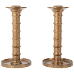 Pair of Evan Jensen "Barcelona" Bronze Candlesticks