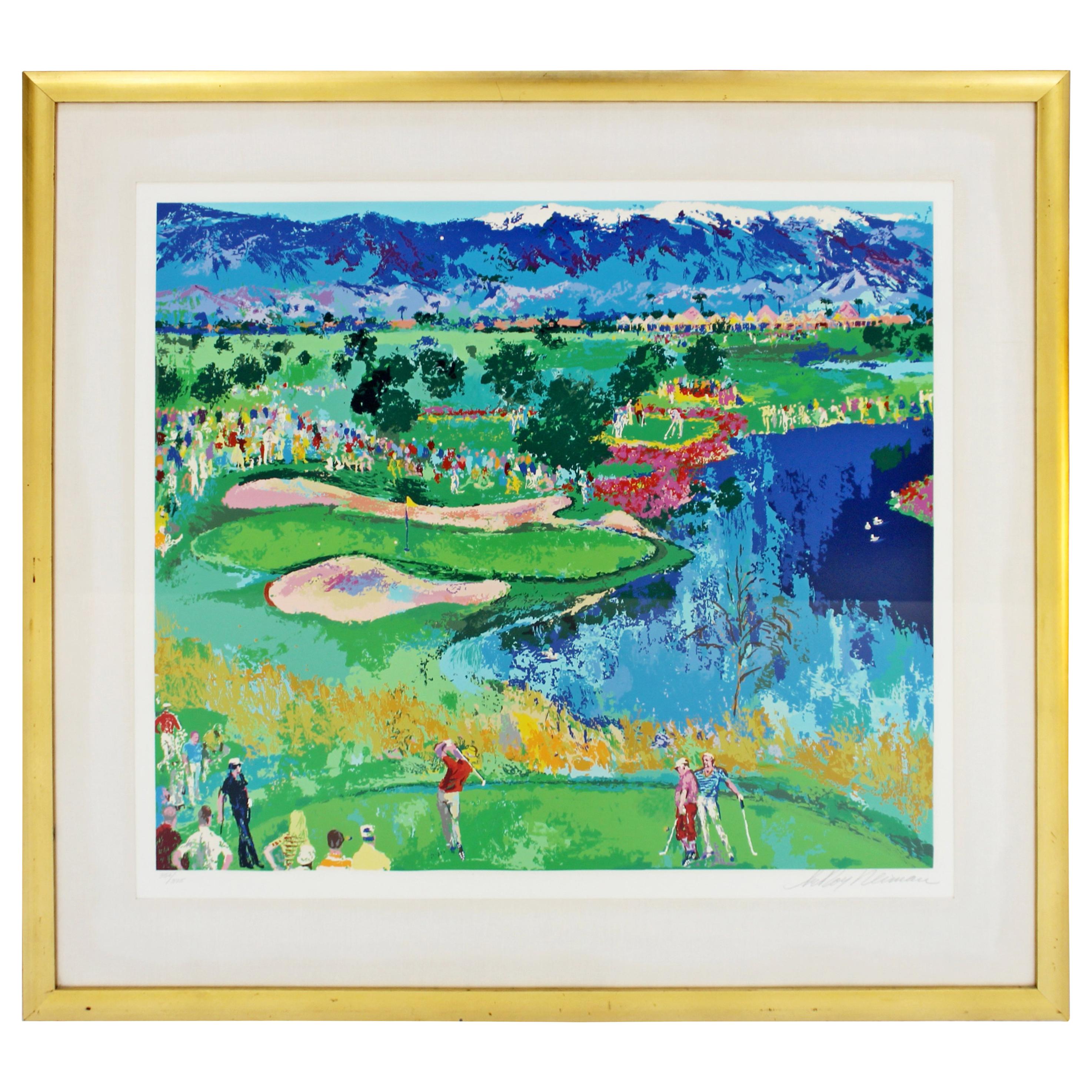 Contemporary Modern Framed The Cove at Vintage Serigraph by Leroy Neiman 356/375