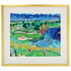 Contemporary Modern Framed The Cove at Vintage Serigraph by Leroy Neiman 356/375