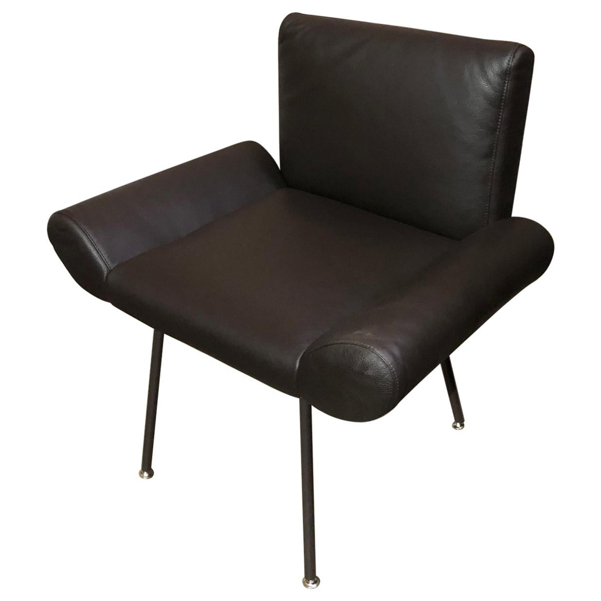 Quinti Brown Leather Ginevra Armchair