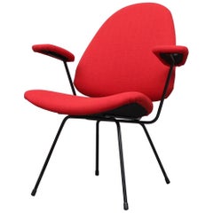 Fauteuil à armature métallique Kembo rouge