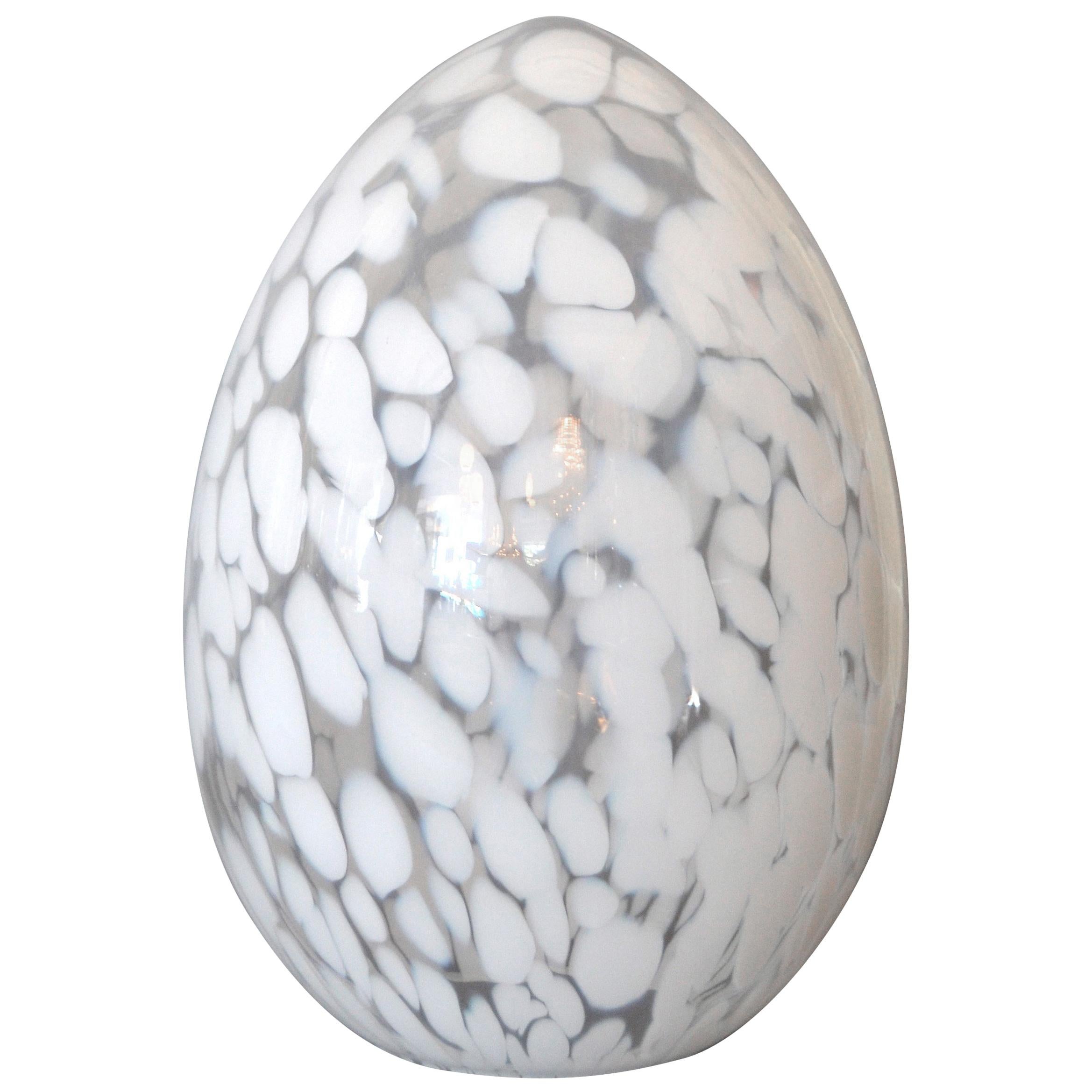 Hand Blown Murano Art Glass Egg Sculpture, Italy