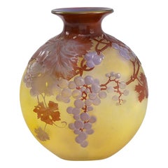 "Grapevine" Cameo Glass Vase by Émile Gallé
