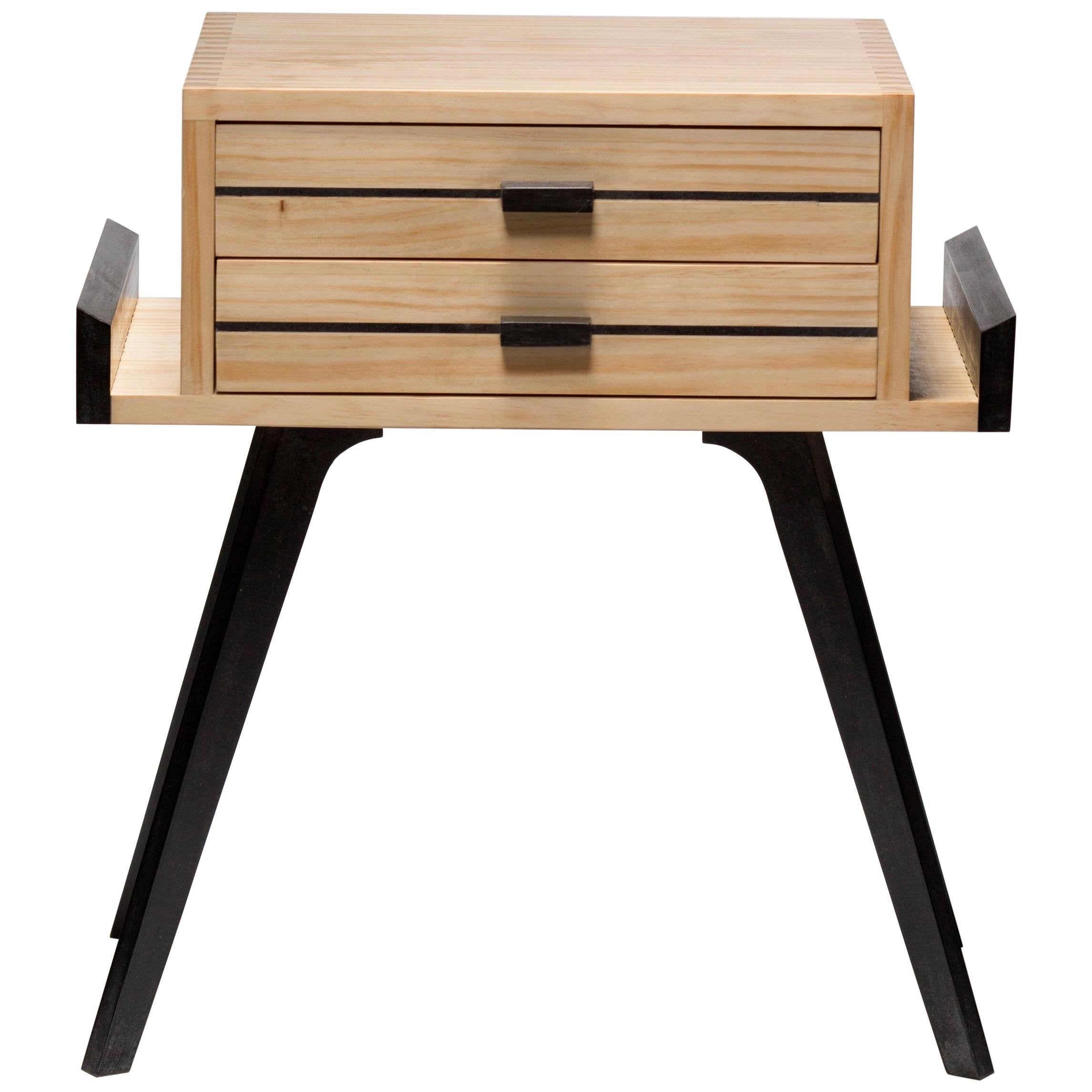 Le Petit, Two-Color Nightstand with drawers For Sale