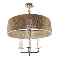 Midcentury Shaded Chandelier
