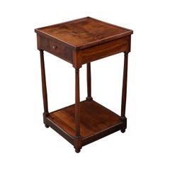 French 19th Century Restoration-Style Walnut Bedside Table