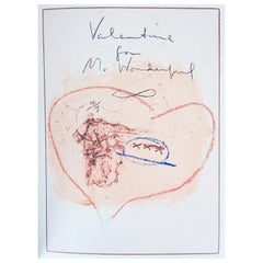 Vintage Signed Helen Frankenthaler Book of Intaglio Prints, "Valentine for Mr. Wonderful