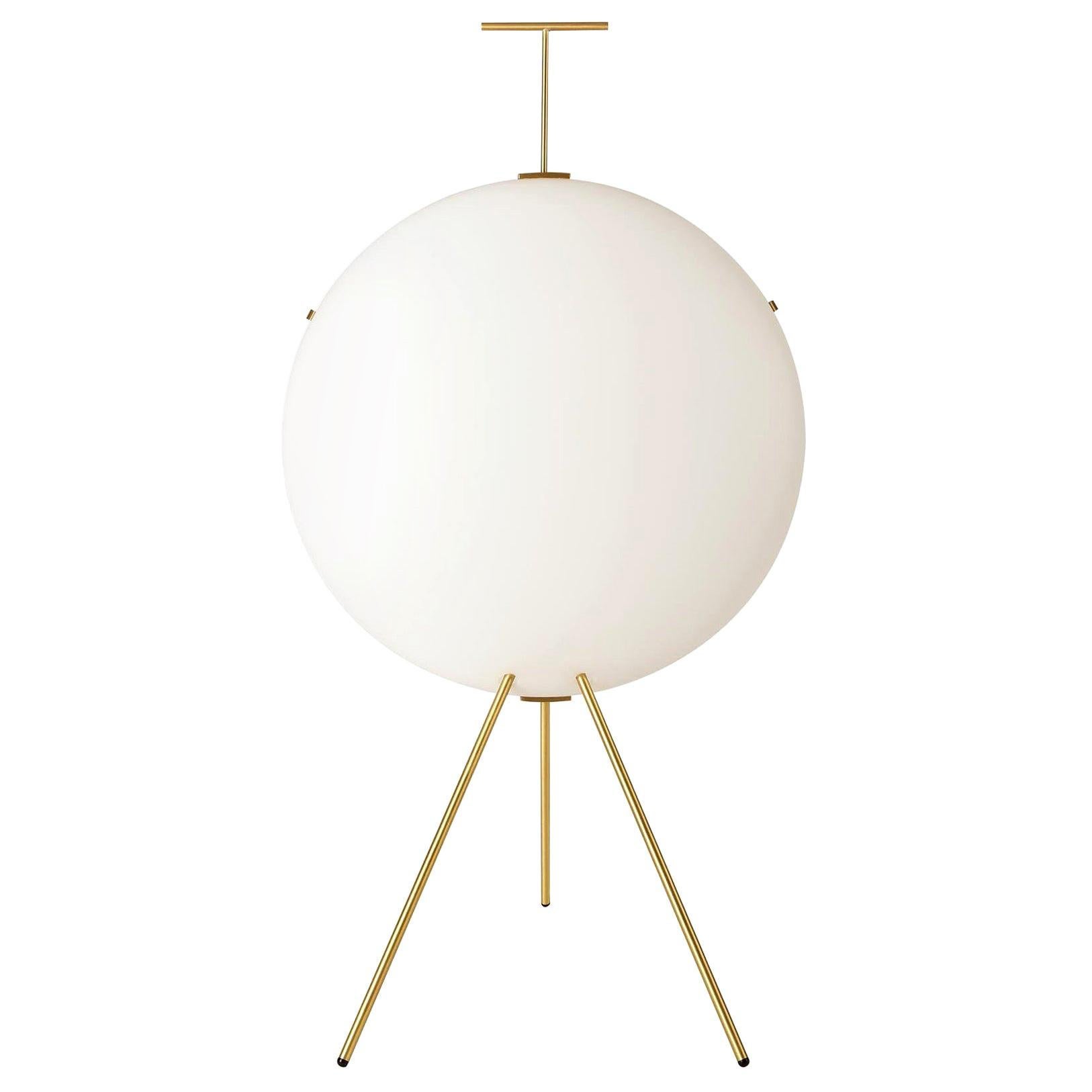 Gio Ponti 'Luna Verticale' Floor Lamp in Brass for Tato Italia