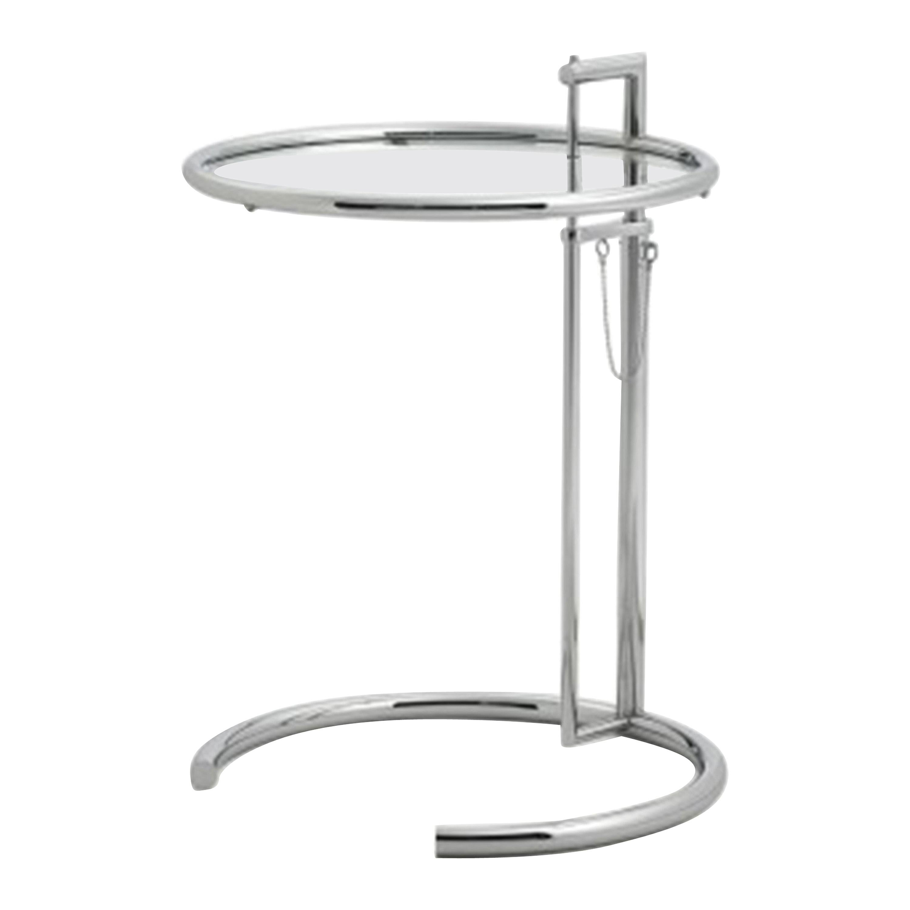 ClassiCon E1027 Height-Adjustable Base Side Table by Eileen Gray