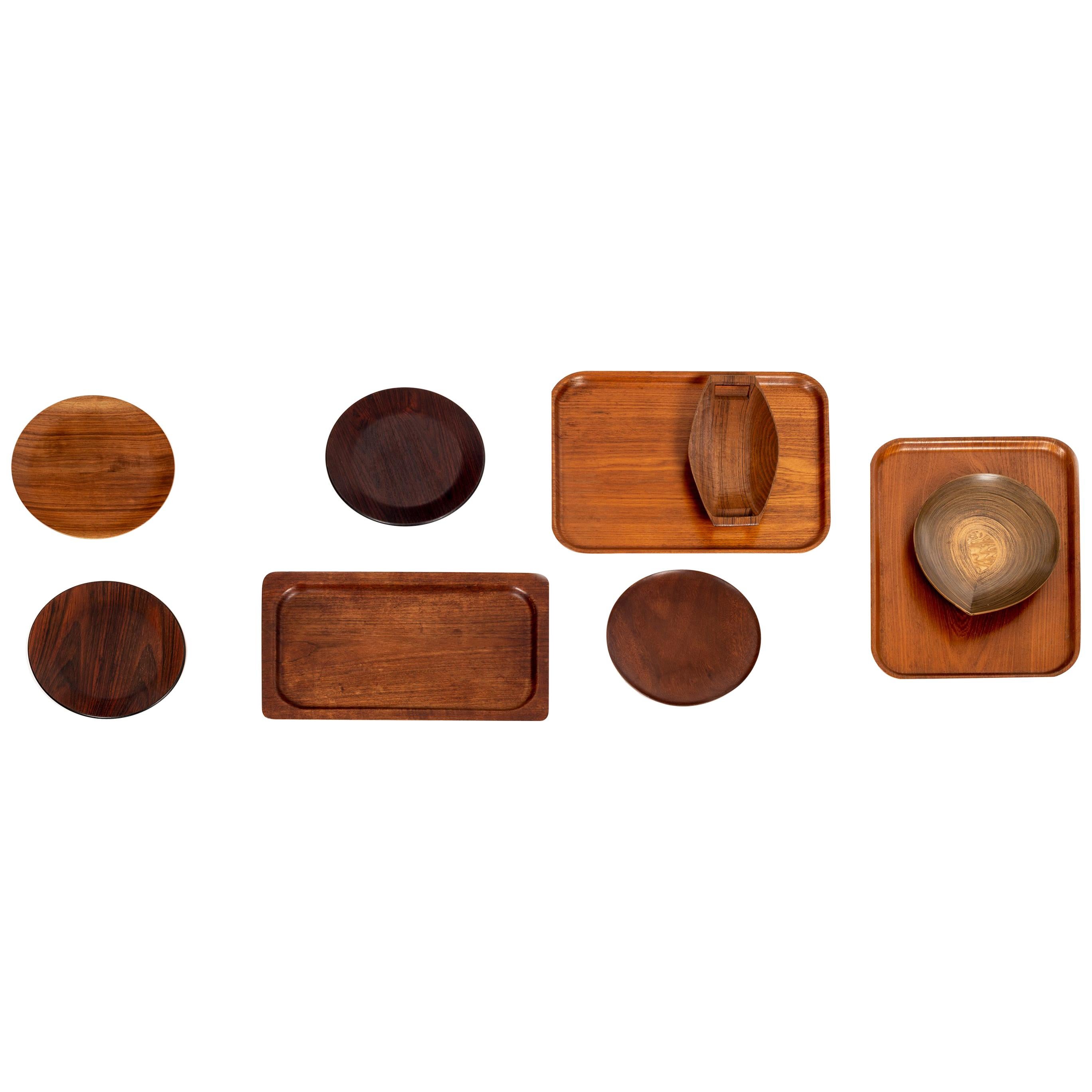Collection of Wood Serving Pieces For Sale