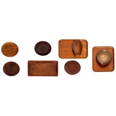 Used Collection of Wood Serving Pieces