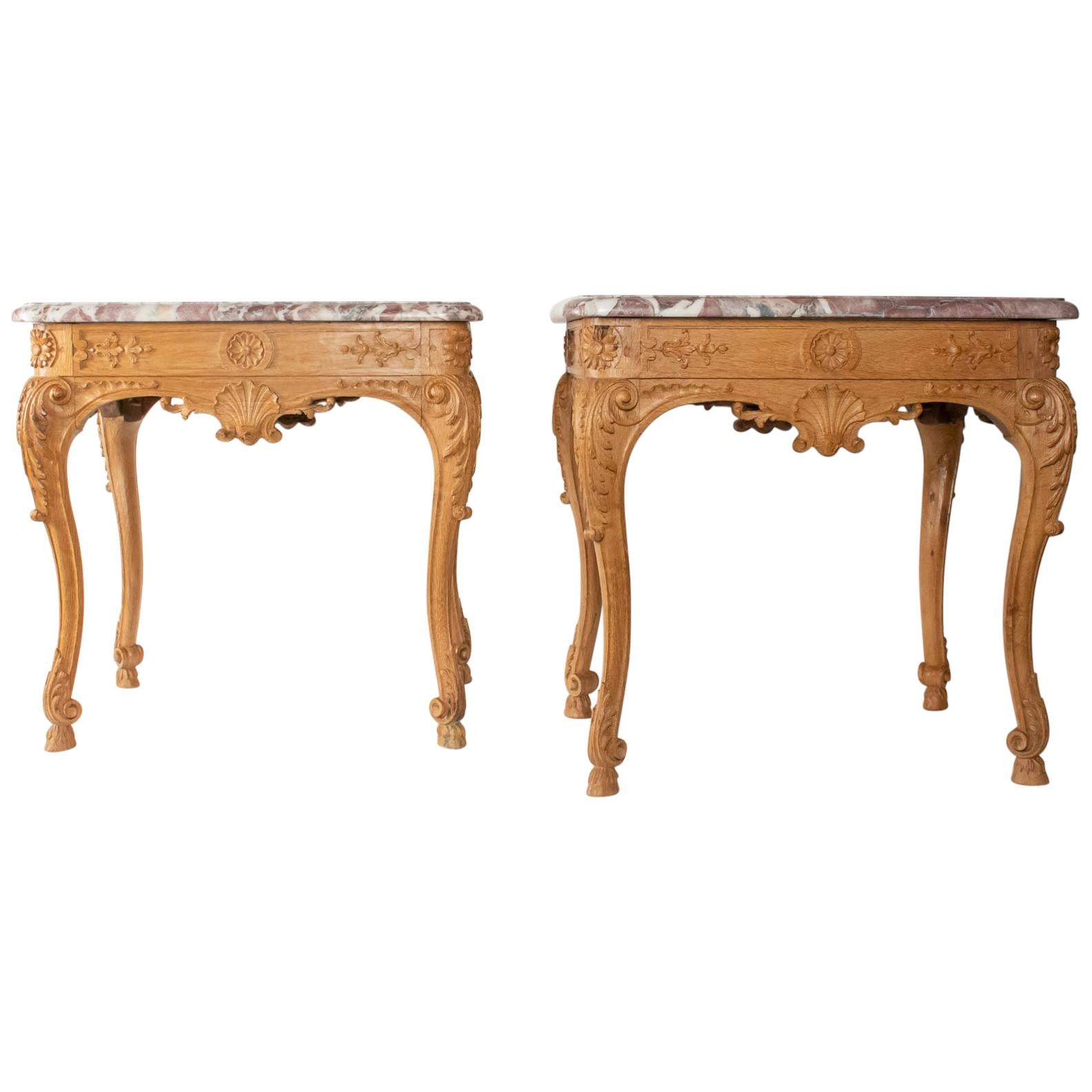 Pair of Tables, Regency Style Sofa Ends, 1940s