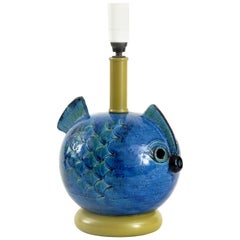 Bitossi Aldo Londi Fish Lamp, Italy, circa 1968