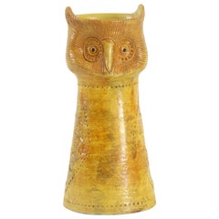 Vintage Bitossi Aldo Londi Yellow Owl Vase, Italy, circa 1968