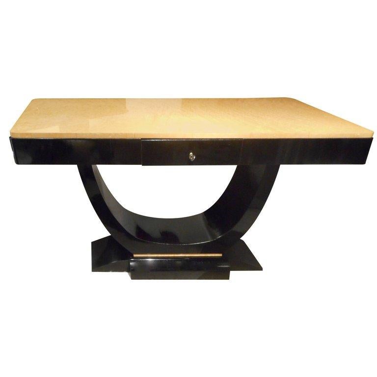 Art Deco Console or Center Table Attributed to Jules Leleu, France, 1930 For Sale