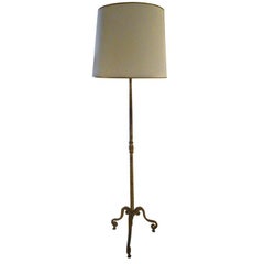 Gilt Bronze Tripod Floor Lamp by Maison Ramsay
