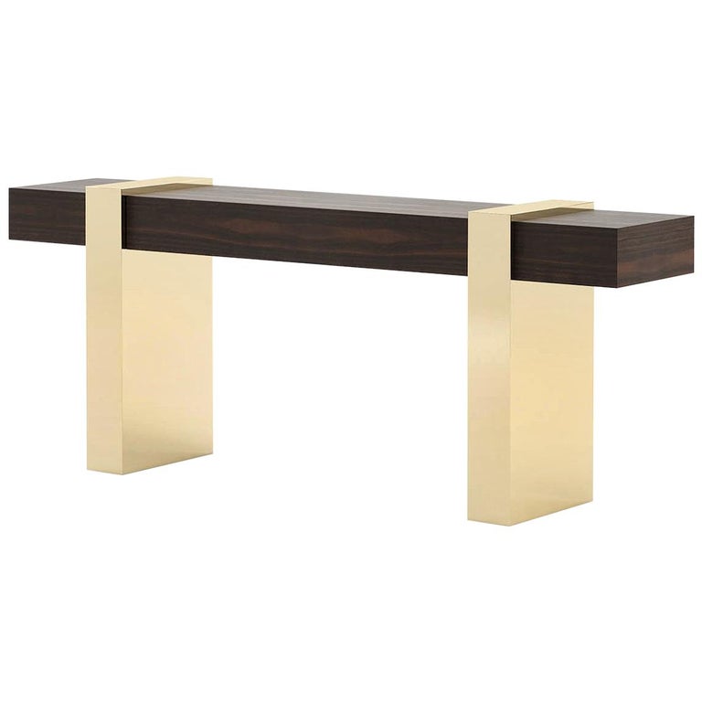Gold Feet Console Table For At 1stdibs, 2 Foot Wide Console Table