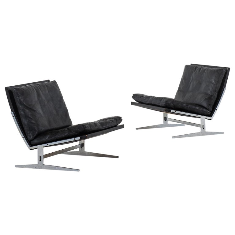 Jørgen Kastholm & Preben Fabricius Easy Chairs Model Bo-561 by Bo-Ex in Denmark  For Sale