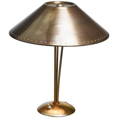 Solid Brass Table Lamp on a Tripod Stem, Austria