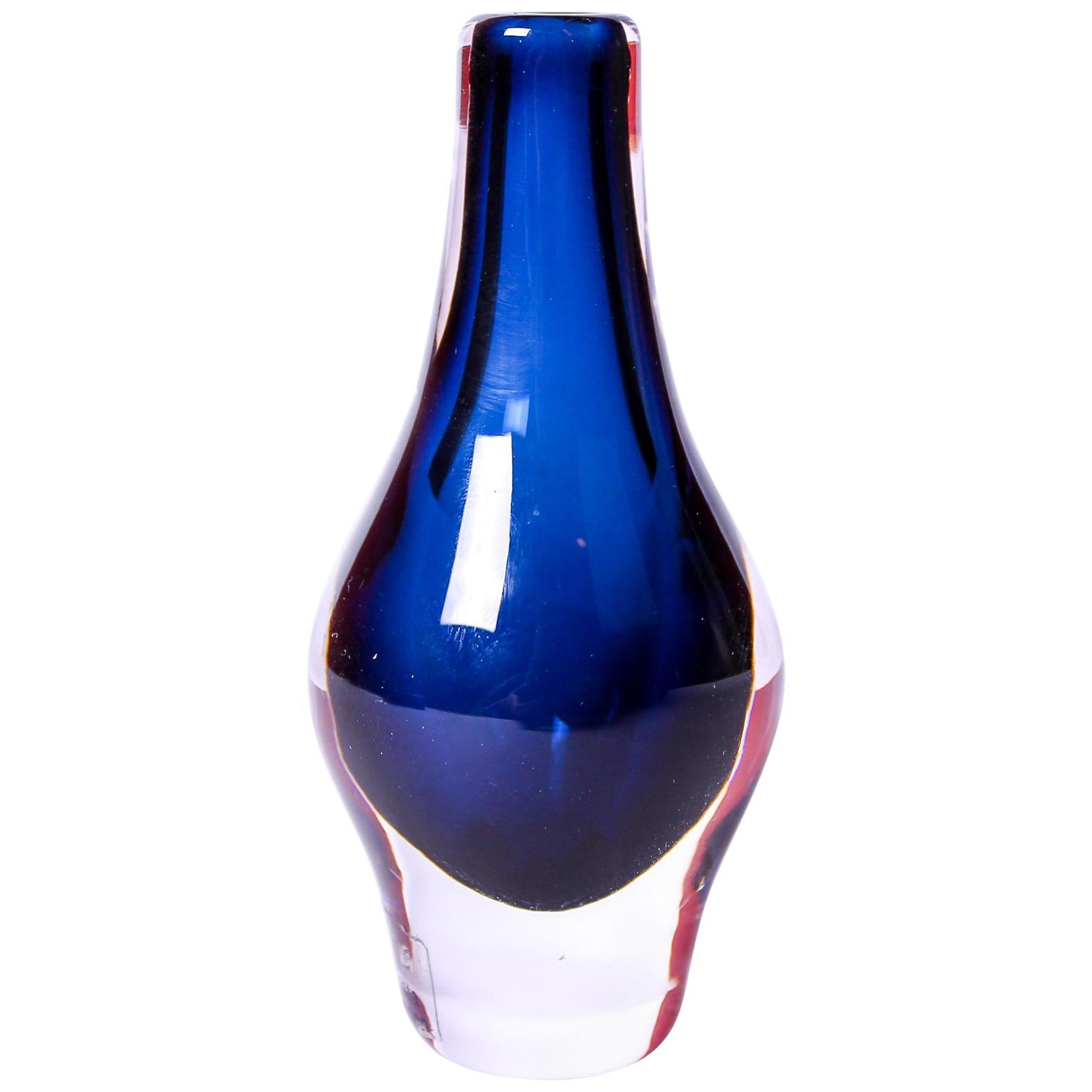 Midcentury Miniature Glass Vase by Mona Morales-Schildt for Kosta, 1950s For Sale