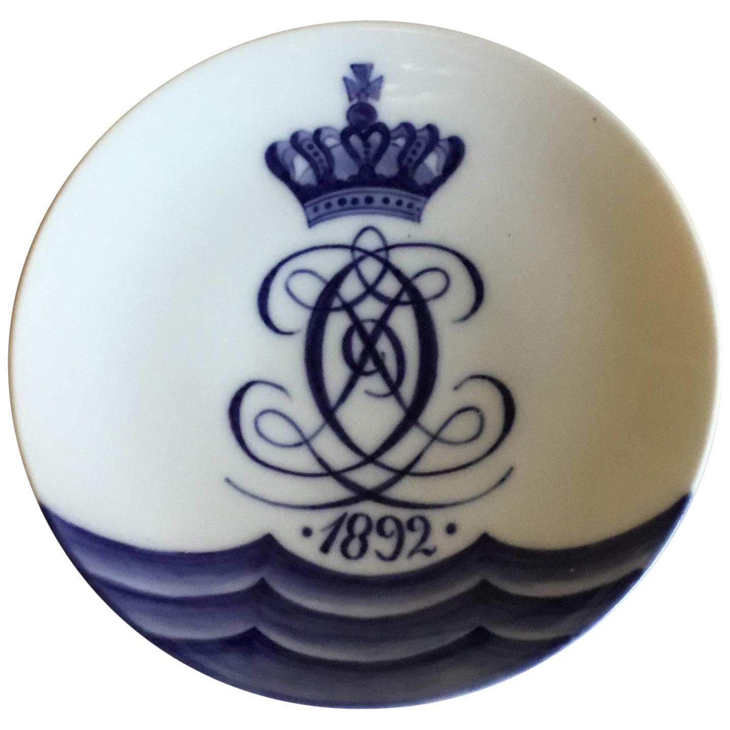 Royal Copenhagen Commemorative Plate from 1892 RC-CM2 For Sale