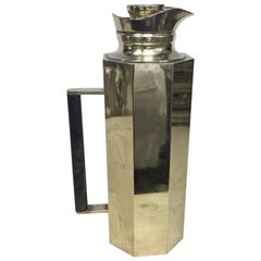 Mid-Century Modern Octagonal Brass Italian Thermos Carafe, circa 1960