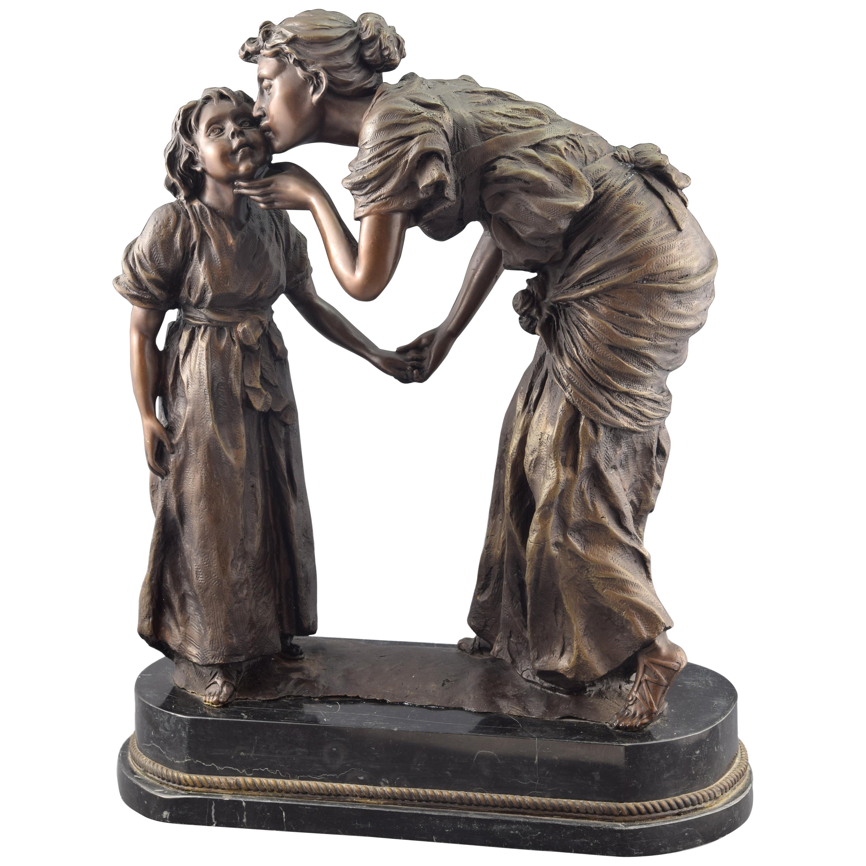  "Farewell", Sculpture in Patinated Bronze