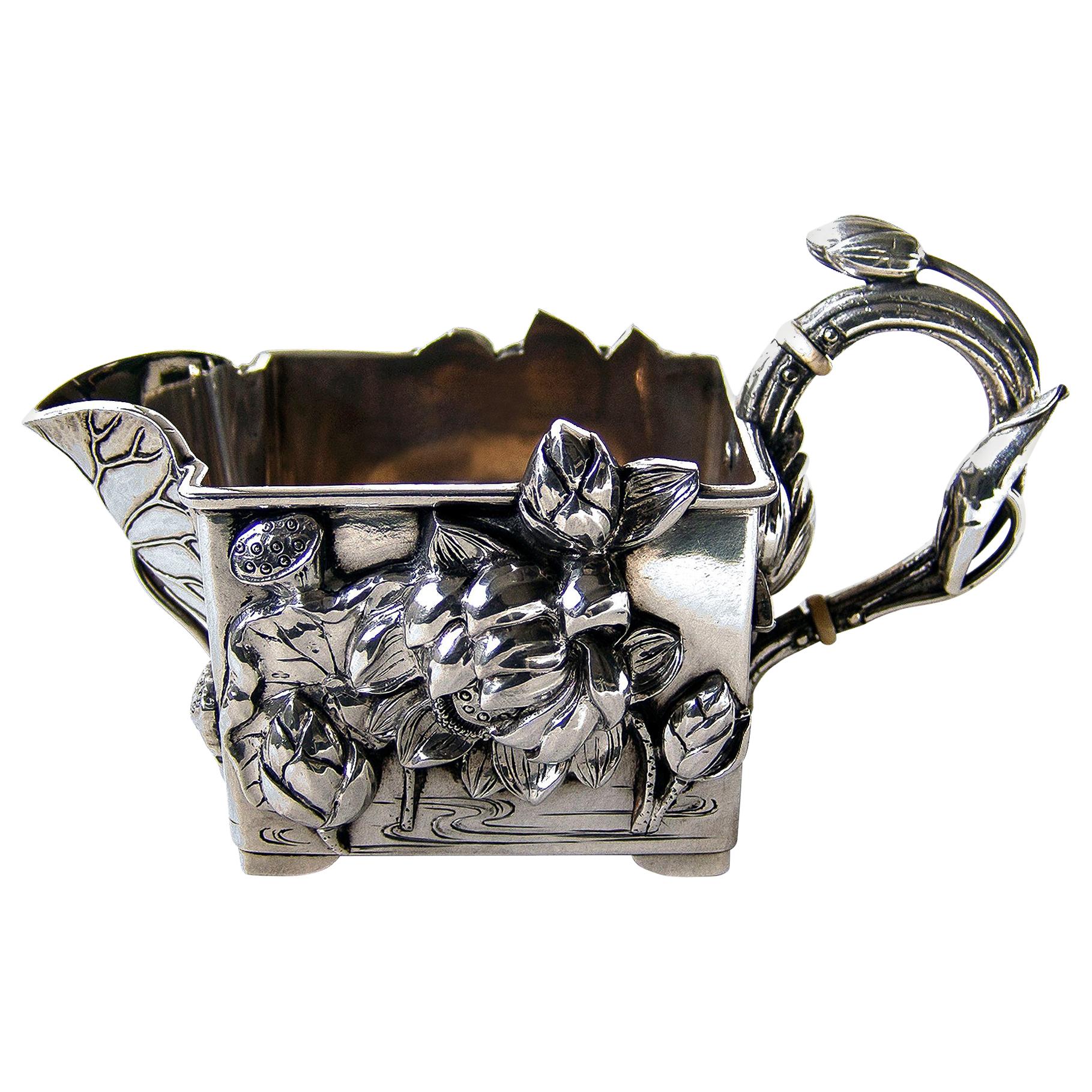 19th Century Superb Quality Japanese Silver Cream Jug For Sale