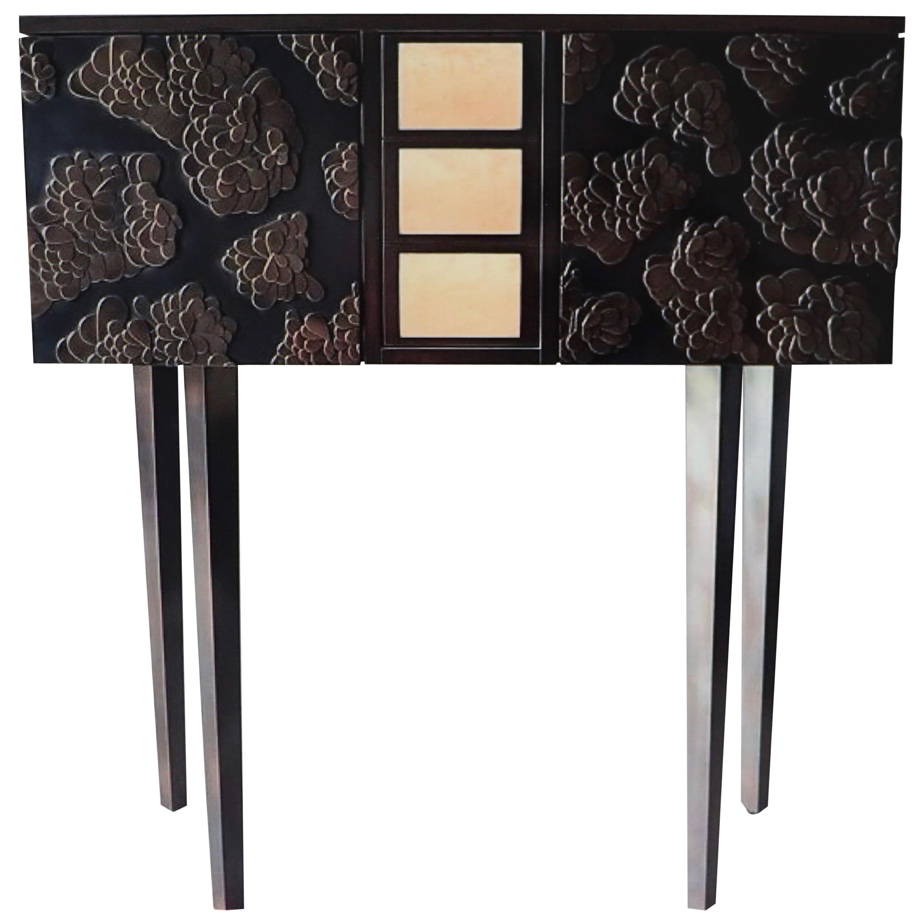 Bronze Cabinet Floral Pattern 'Contemporary, Limited Edition' For Sale