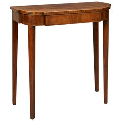 Small George II Century Sheraton Period Mahogany Inlaid Console or Side Table