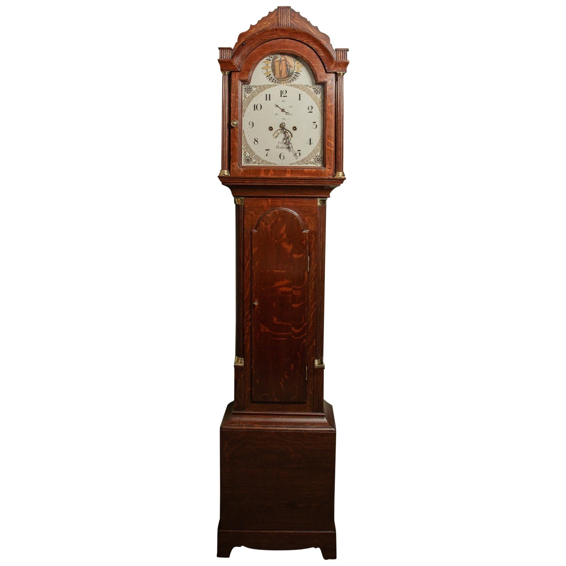 Oak Longcase Clock Commemorating the Death of Lord Horatio Nelson by Payne For Sale