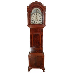 Flame Mahogany Moon Phase Clock by Meredith of Merthyr Tydfil in Wales