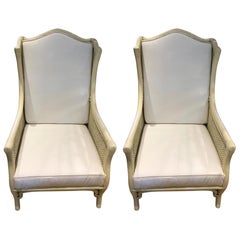 Pair of Ficks & Reed 1960s Bamboo and Cane Armchairs