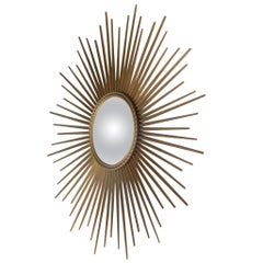 French Chaty Vallauris Sunburst Mirror, 1960s