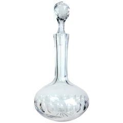 Globe Shape Victorian Glass Decanter