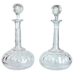 Pair of 19th Century Glass Decanters