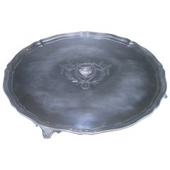 Large George III Sterling Silver Salver Made in 1775
